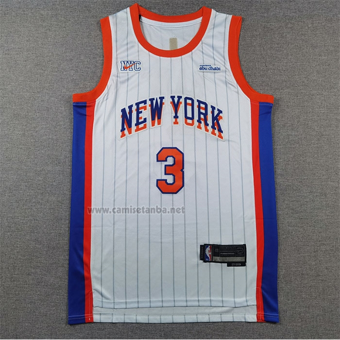 Camiseta New York Knicks Josh Hart #3 Ciudad 2024-25 Blanco